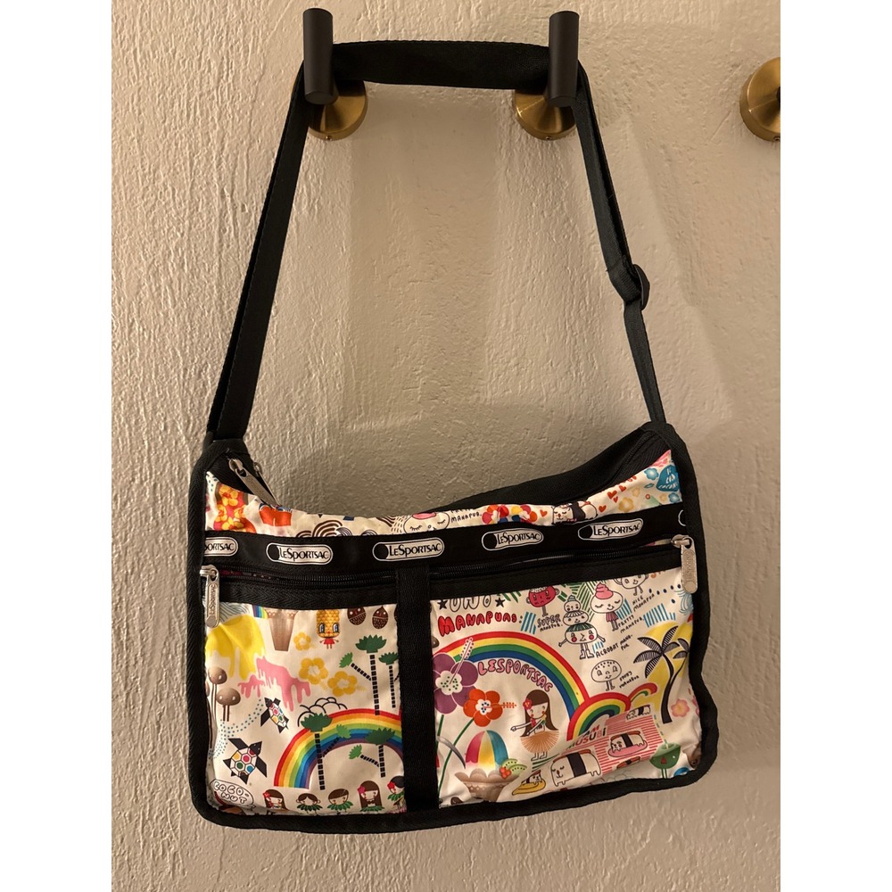 LeSportsac Hawaii Manapua Spam Musubi Retired Print Shoulder Bag Rainbow Y2K